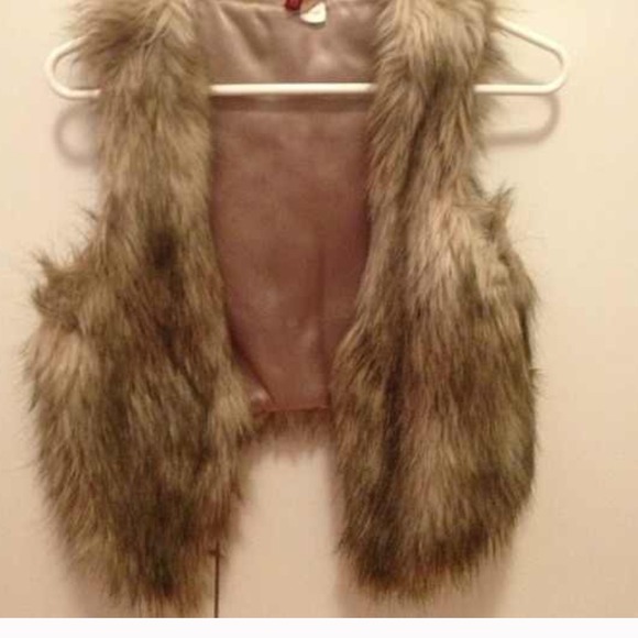 Faux fur vest