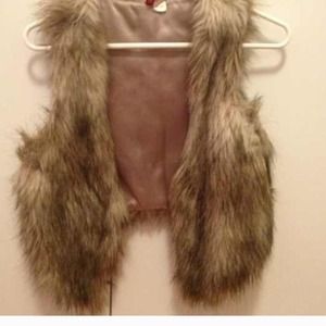 Faux fur vest
