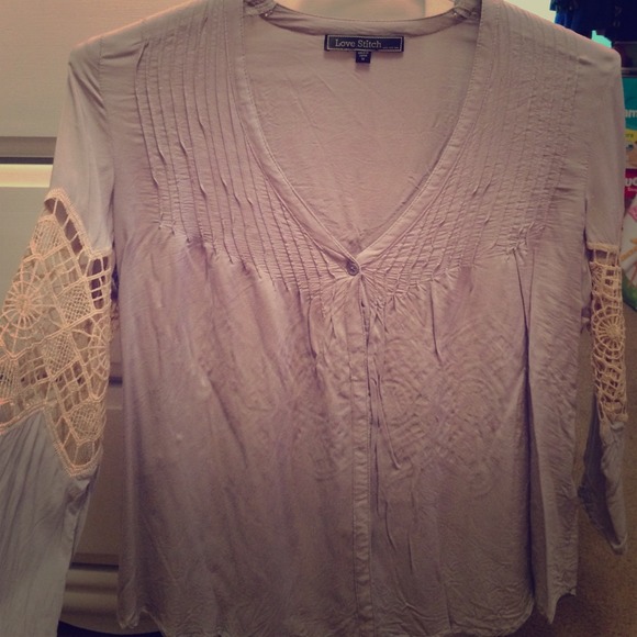 Beige/crocheted shop hope's blouse