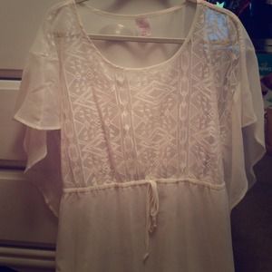 Long, sheer blouse