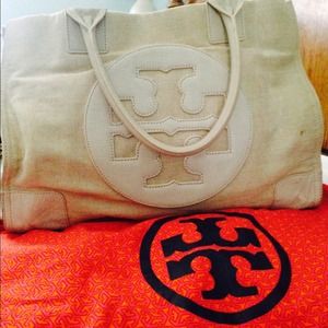 Tory burch canvas Ella tote