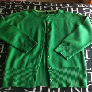 Green cardigan