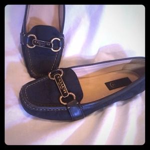 Authentic Coach Flats with black and gold buckle!