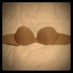 Tan strapless maiden form bra
