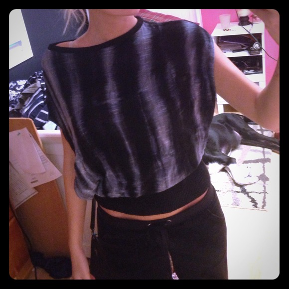 Dressy black tie dye top