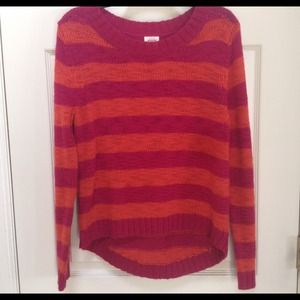 Large pink and orange sweater
