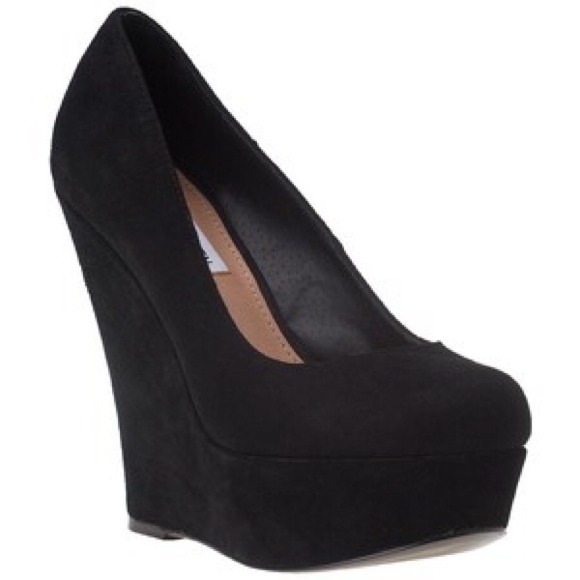 Black Suede Wedges
