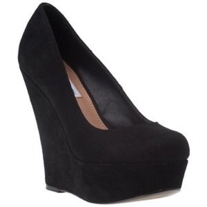 Black Suede Wedges