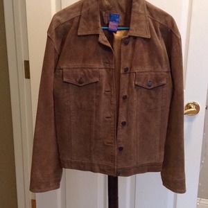 So Blue leather jacket. Medium.