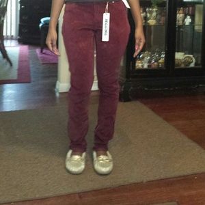Maroon corduroy pants