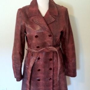 Arden B. Snakeskin Trench Coat