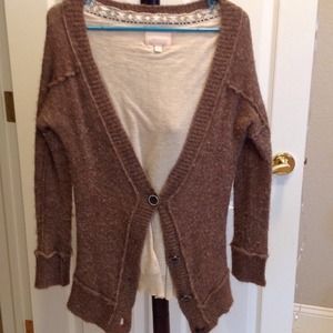 BR brown cardigan. Size large.