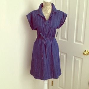 NWT Old Navy Chambray Polka Dot Dress