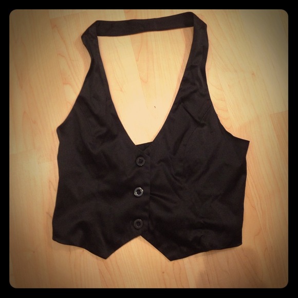 Cropped suit vest
