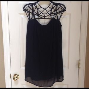 Black scrappy dress