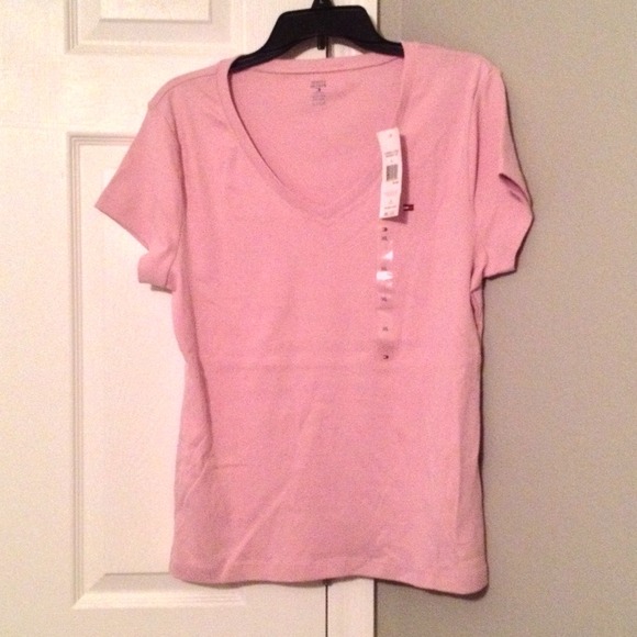 Pink Cotton V-neck
