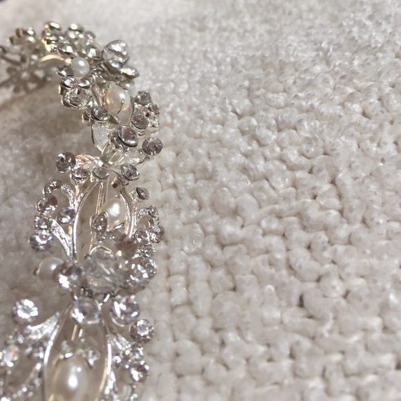 Bridal Headband Pearl and Rhinestone - Picture 3 of 4