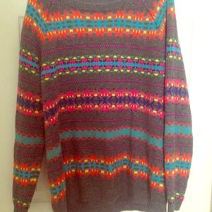 Plus size aztec sweater