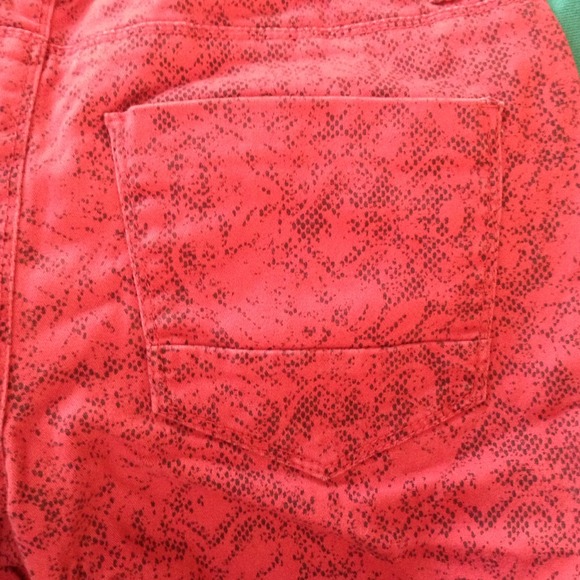 Pinkish red jean pants