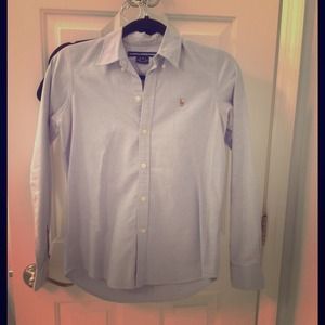 Ralph Lauren Polo, blue, slim fit, button down🎽💕