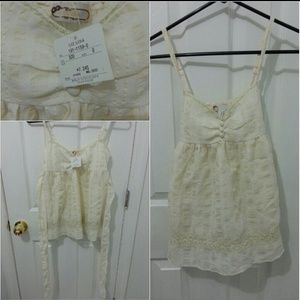 Bundle - TWO super cute tank top beige color