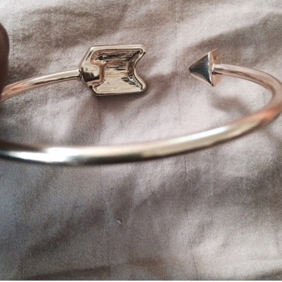 Pavé Gold Tone Arrow Bangle - Picture 3 of 3