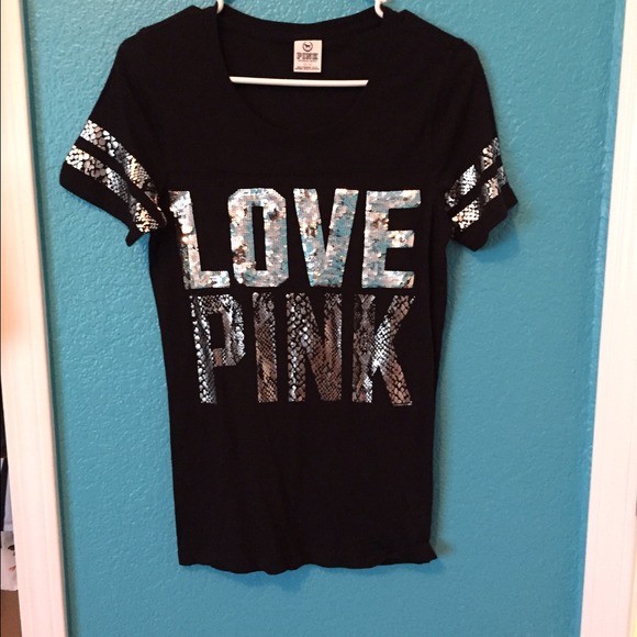 VS Pink Sequined top