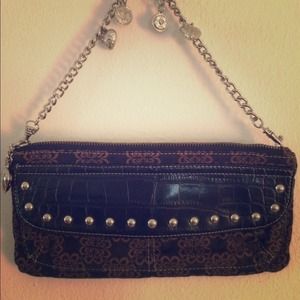 KATHY VAN ZEELAND clutch w/ chain strap