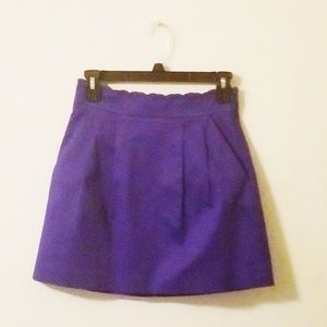 J.Crew Purple Scallop Skirt