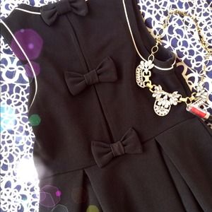 ❌TRADED❌Adorable Black Dress with Bows (on back)!