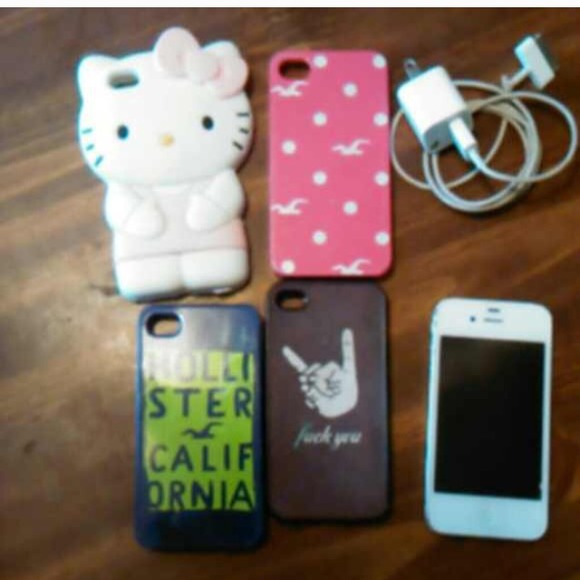 ❌Sold❌White iPhone 4 with accessories