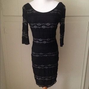 Sexy black lace dress