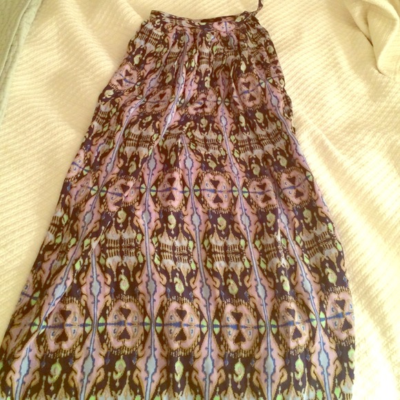 Tibi long silk maxi skirt