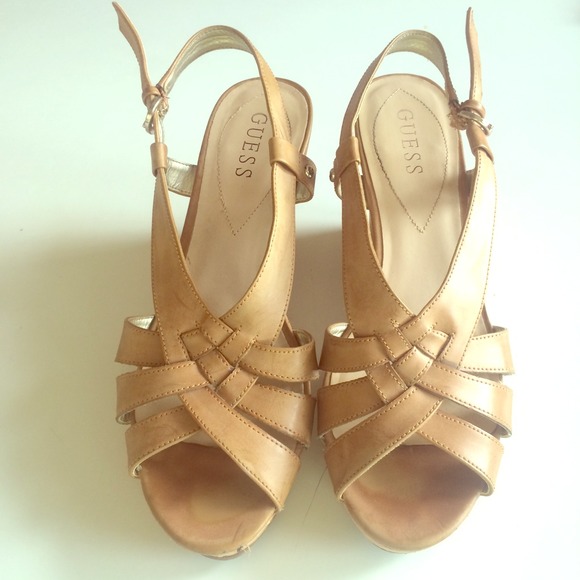 Guess Wedges - Tan / Cork