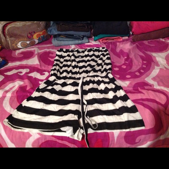2 stripped rompers