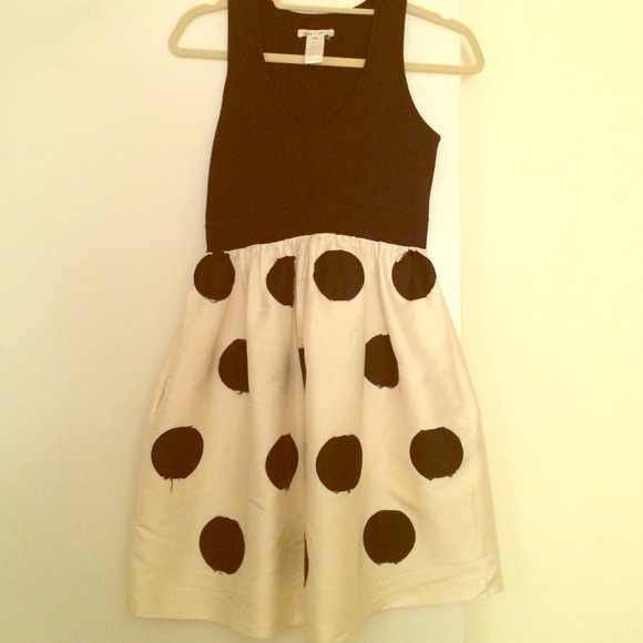 Alice and Olivia dress with raw silk polka dots