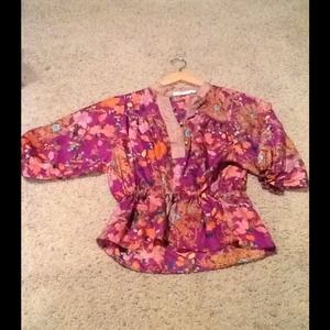 Jenny Han Silk Drawstring Blouse