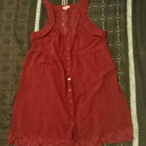 Red babydoll dress/tunic