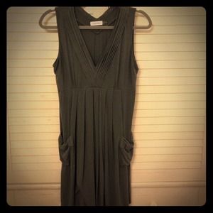 Olive green Calvin Klein dress with pockets!