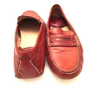 Brown Leather flats by Johnston & Murphy