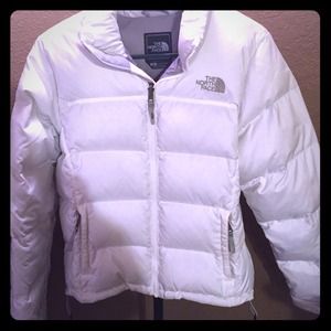 The North Face Nuptse down coat in white