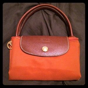 Longchamp small orange tote