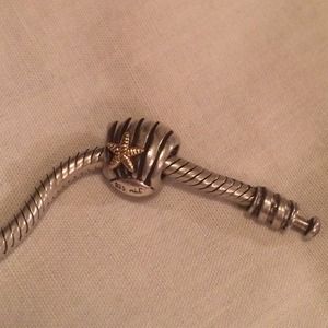 Authentic Two Tone Seashell starfish Pandora charm