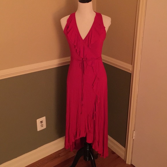 Red maxi dress
