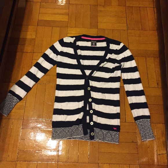 Victoria's Secret Pink striped cardigan.