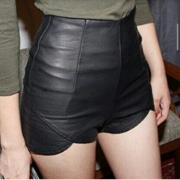 Black Leather Shorts