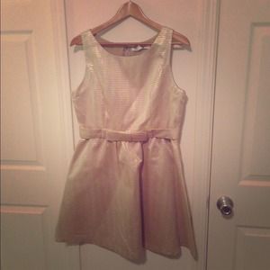 Lauren Conrad gold party dress