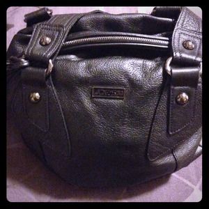 Joes jeans black leather handbag