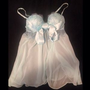 New Blue Victorias Secret Babydoll lingerie