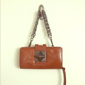 Bright brown wristlet